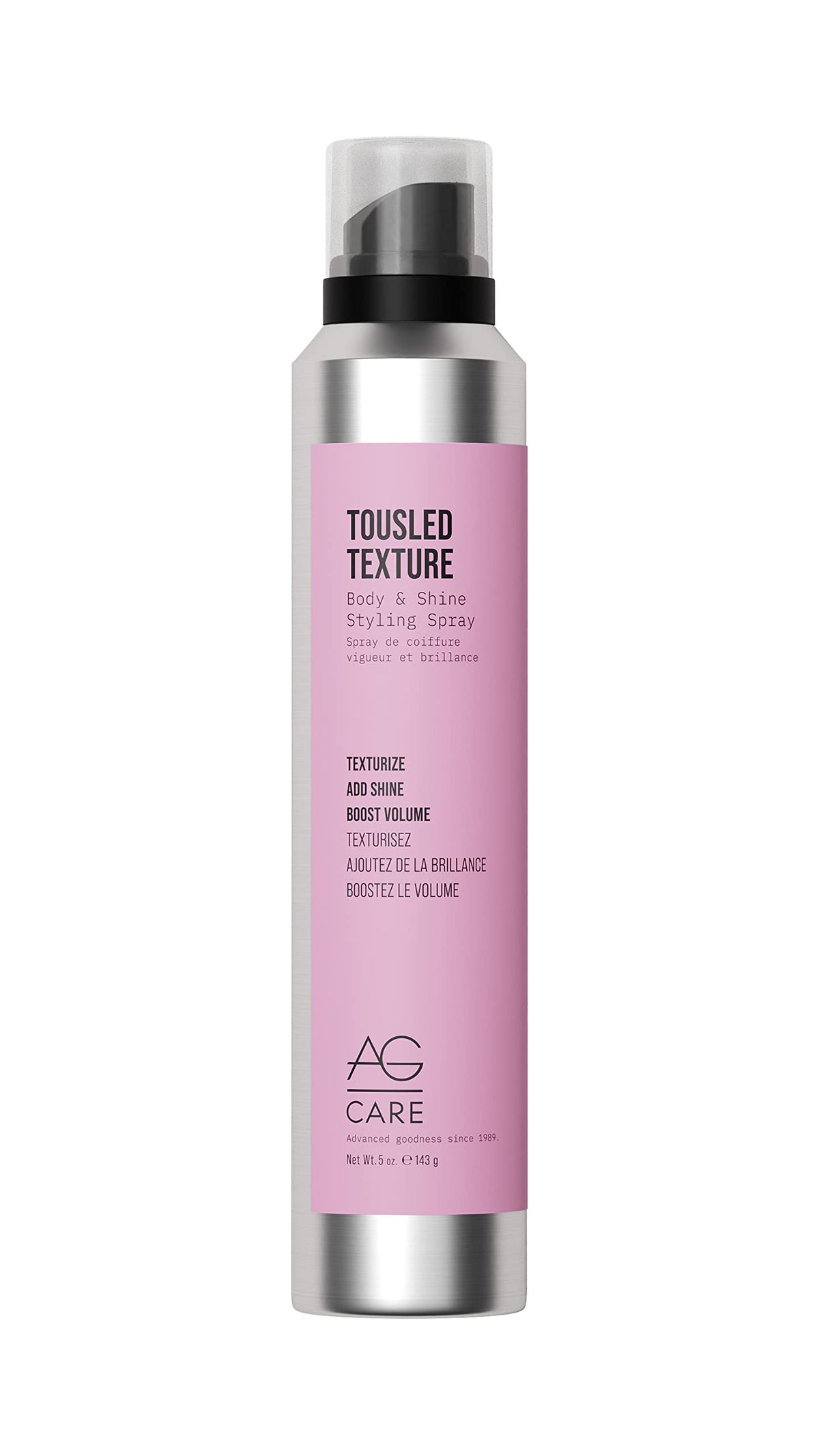 AG Care Tousled Texture front packaging showing bottle and label, highlights lightweight benefits