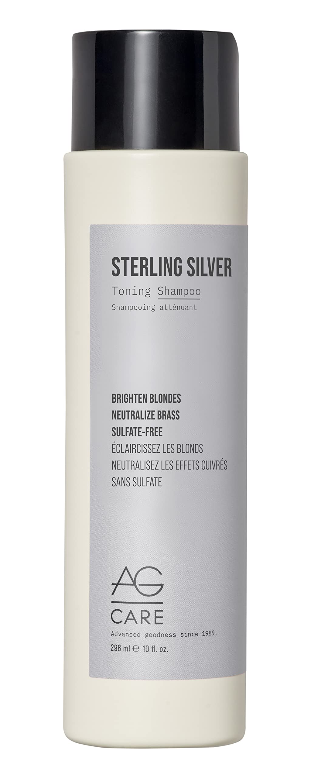 AG Hair Cosmetics front bottle showing product and clear benefit