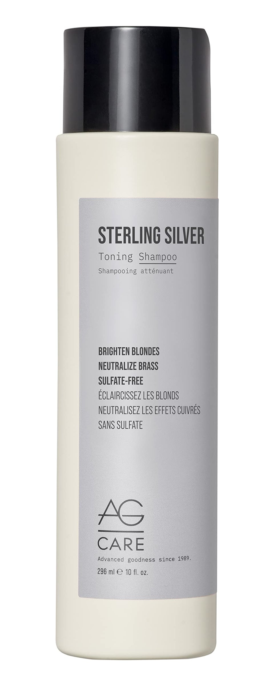 AG Hair Cosmetics front bottle showing product and clear benefit