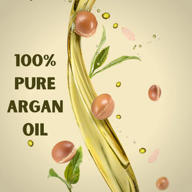Agadir argan oil on bathroom shelf in lifestyle setting for salon-quality finish