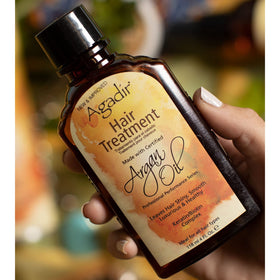 Agadir argan oil pump closeup demonstrating easy dispensing and precise control benefit