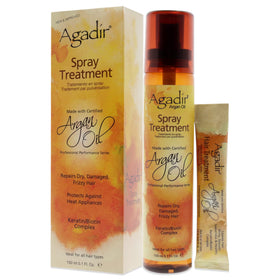 Agadir argan oil texture on hair mid-lengths illustrating smooth, shiny finish and improved manageability