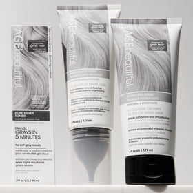 AGE beautiful before-and-after comparison reducing frizz and boosting shine