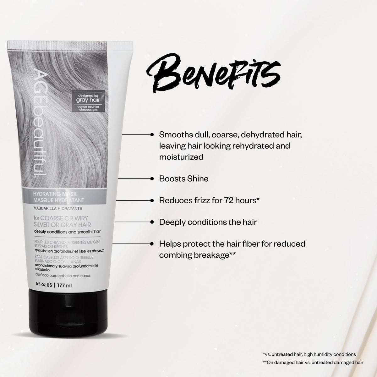 AGE beautiful creamy mask texture close-up showing silk-like hydration