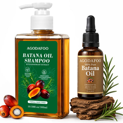 Agodafoo Batana shampoo front packaging shows clean label and benefits