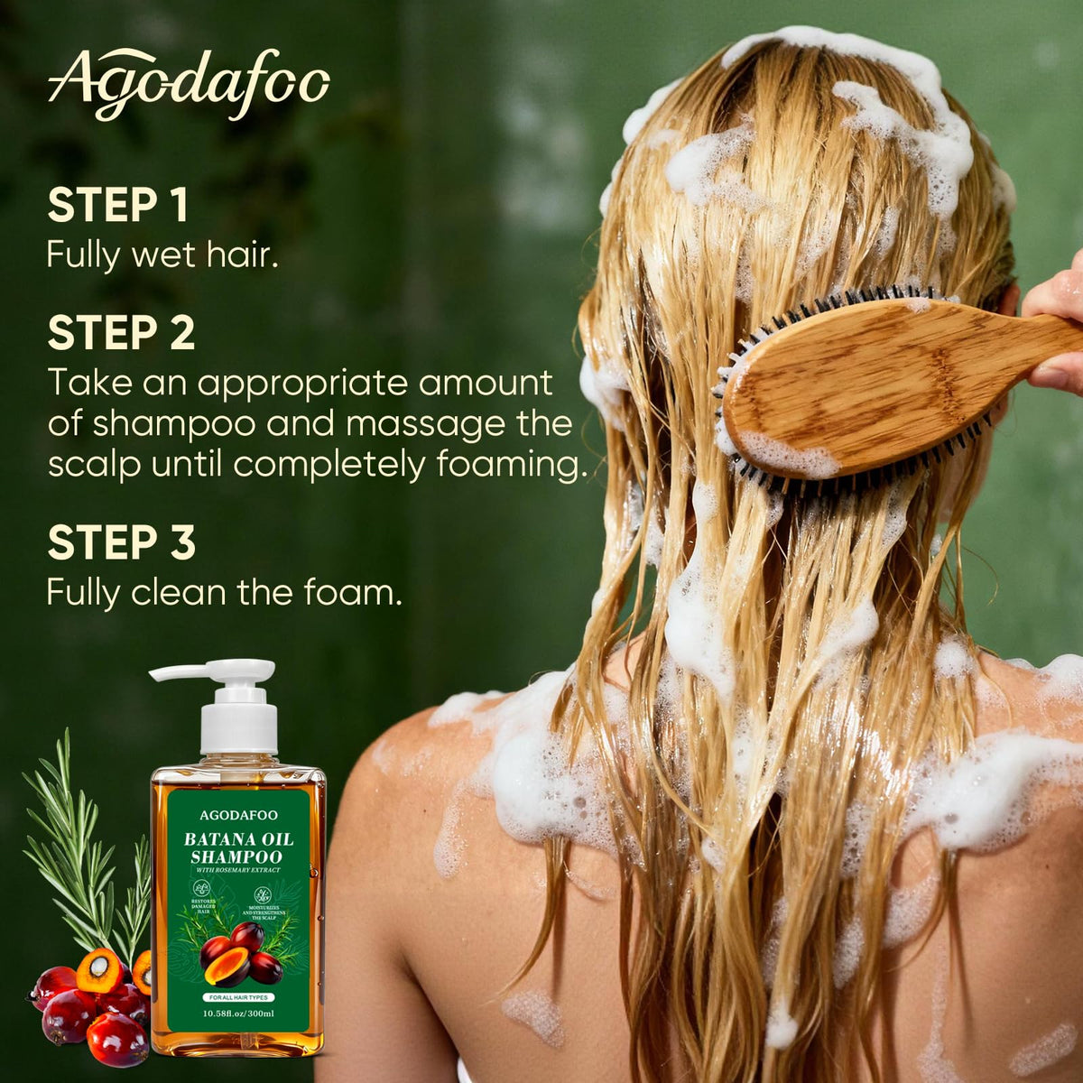 Agodafoo before and after hair showcasing improved manageability