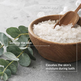 AHAVA open jar texture of Dead Sea salt crystals aiding skin softness