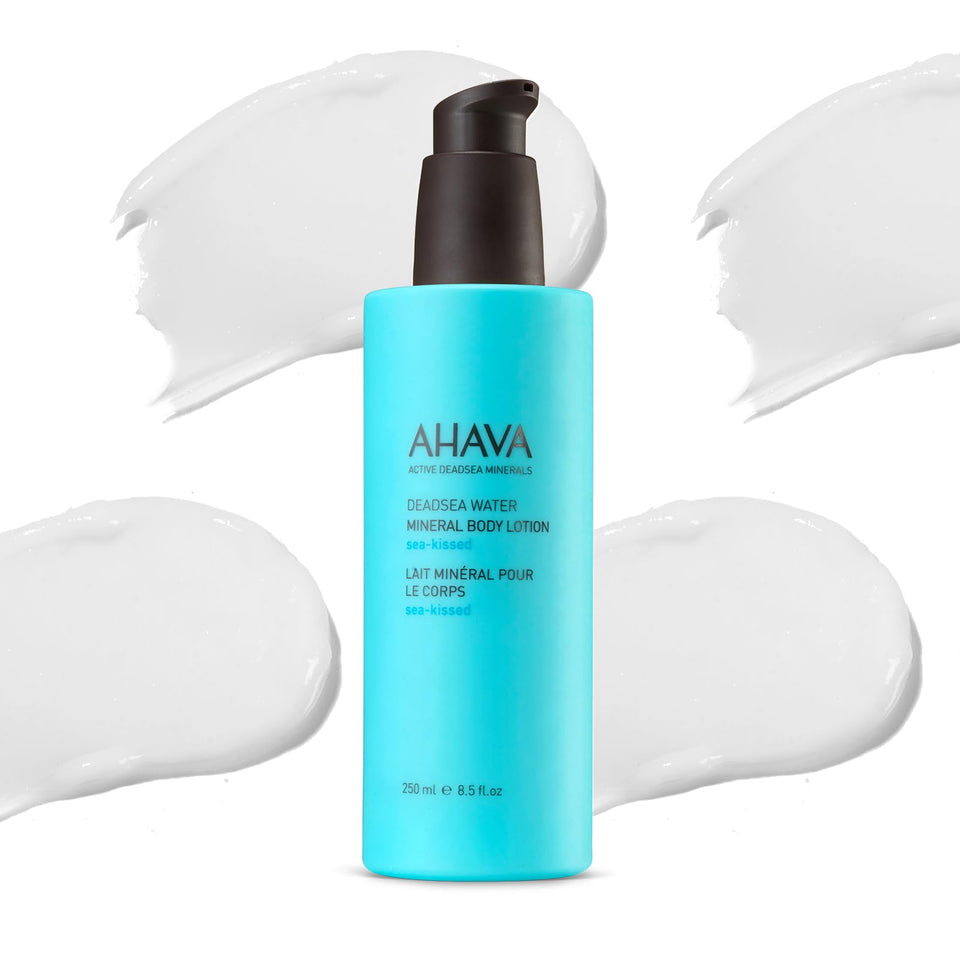 AHAVA front packaging showing Sea-Kissed body lotion for quick identification