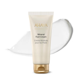 AHAVA Dead Sea foot cream front view showing packaging and moisturizing benefits