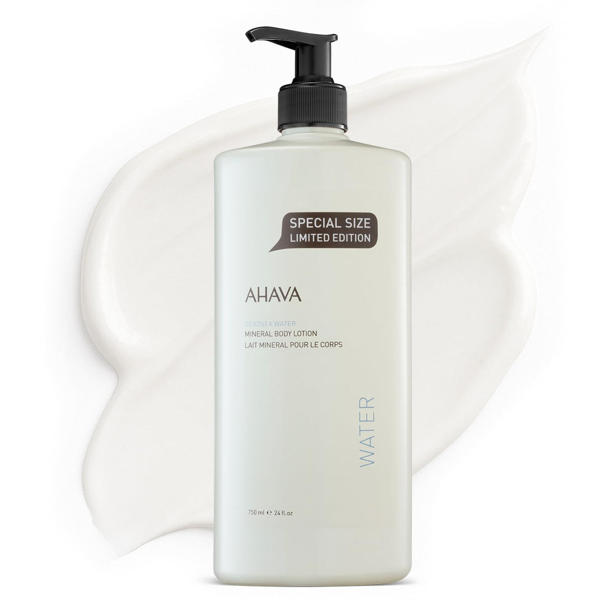 AHAVA front packaging showing 24 oz bottle and branding, communicates reliable hydration