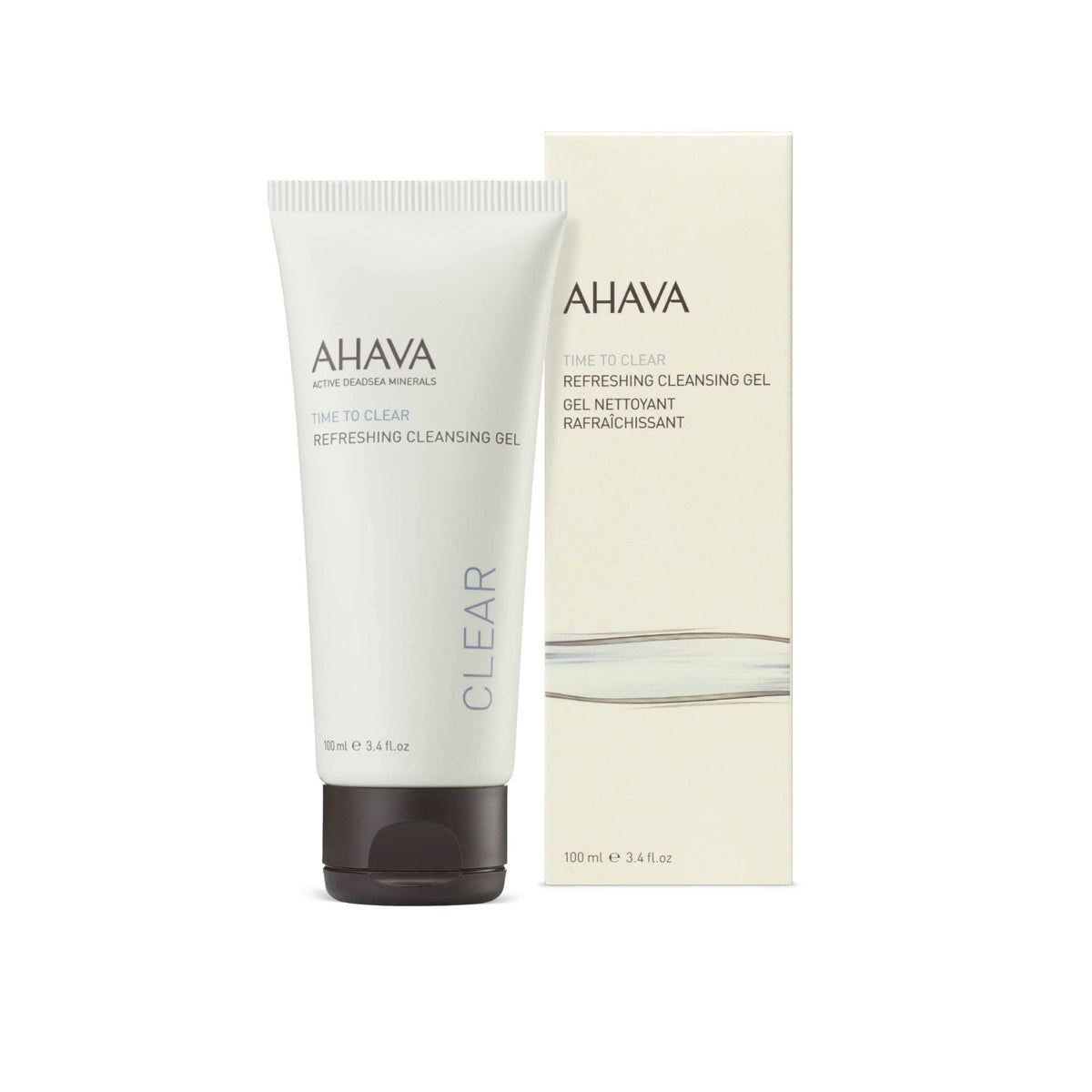 AHAVA close-up of gel texture highlighting smooth mineral-rich consistency