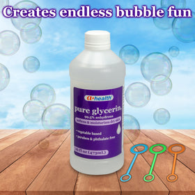 A+Health glycerin being applied to hands, showing quick absorption benefit