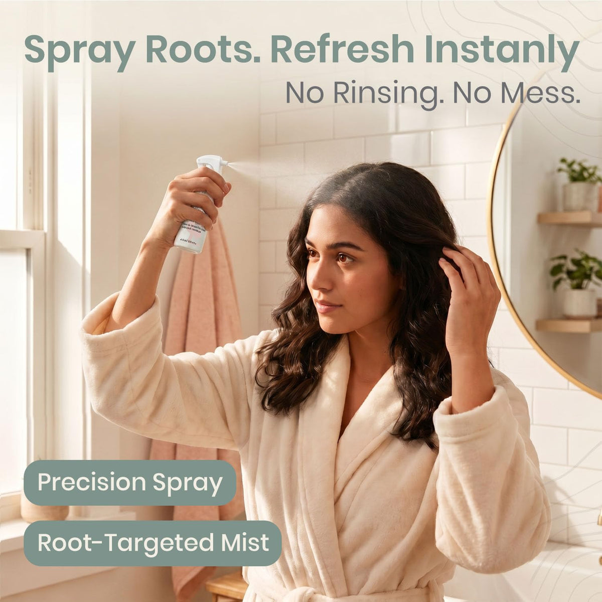 Ahimsa sprayer close-up demonstrating easy non-aerosol spray and control
