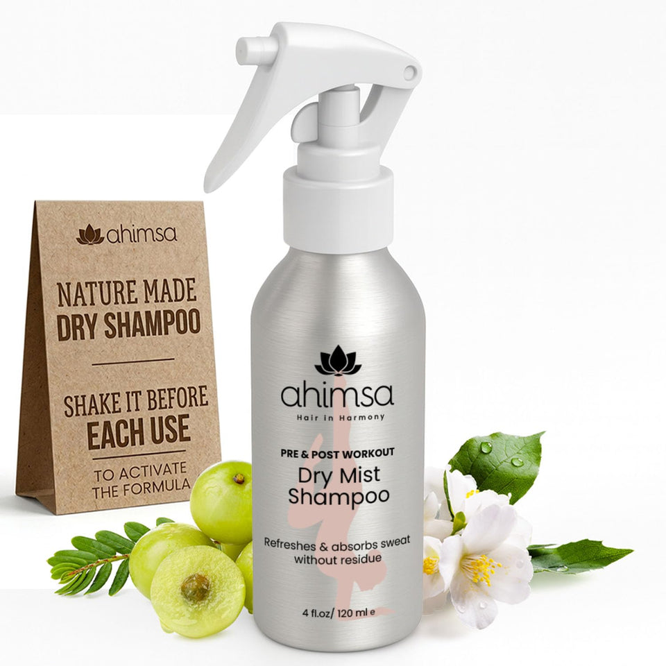 Ahimsa bottle front packaging showing clean mist and jasmines scent benefit