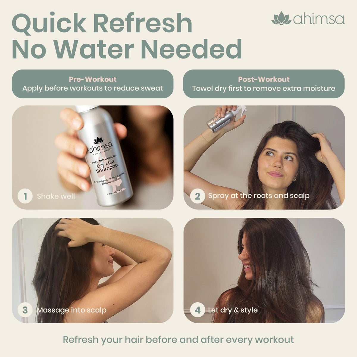 Ahimsa bottle on bathroom shelf showing everyday routine convenience benefit