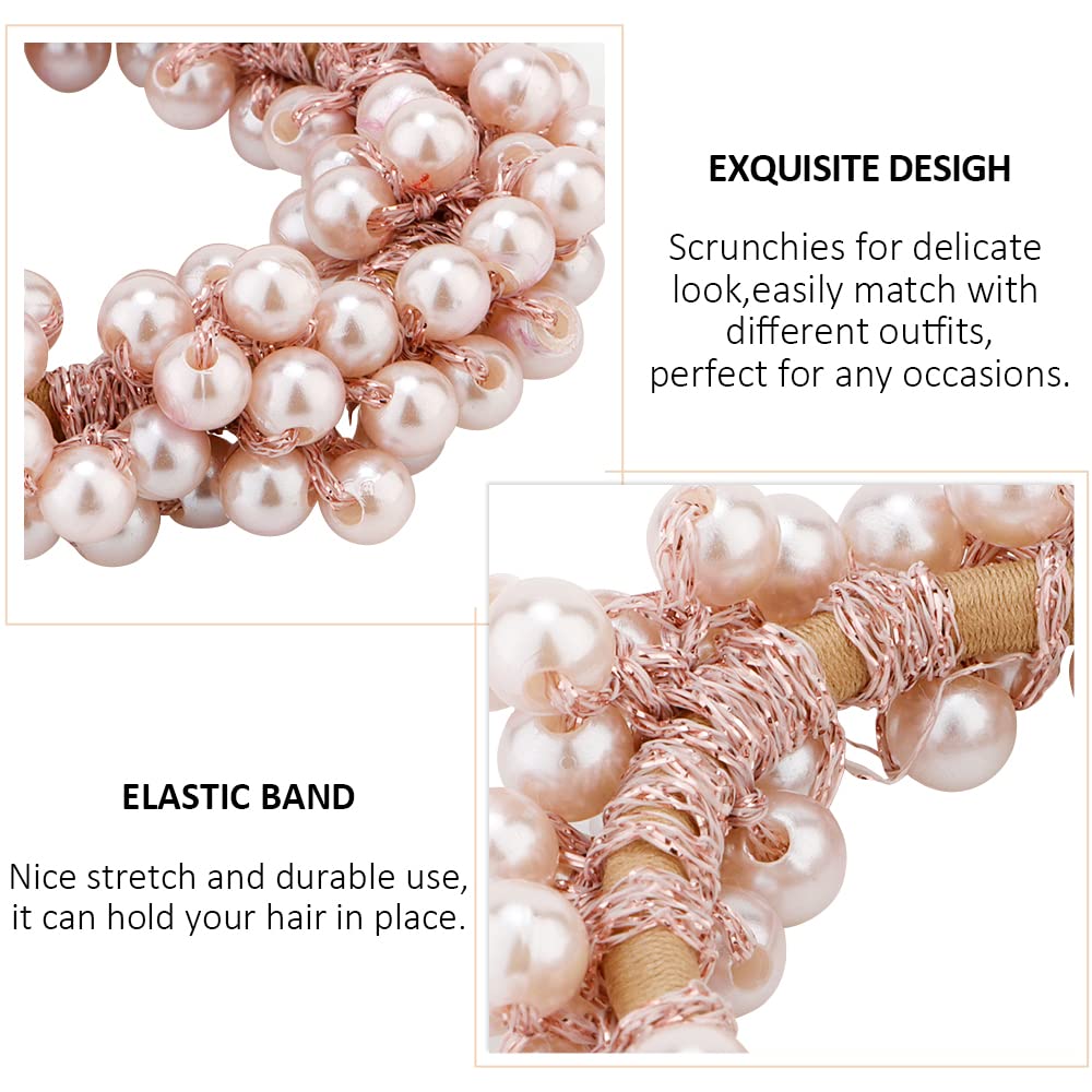 AHONEY hair tie used in a ponytail, adding elegant sparkle and gentle grip
