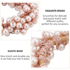 AHONEY hair tie used in a ponytail, adding elegant sparkle and gentle grip