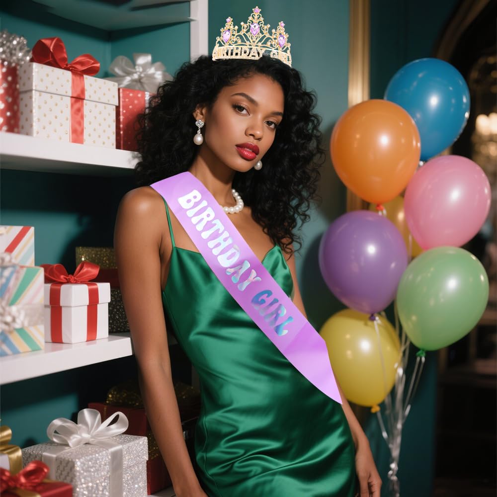 AHONEY crown and sash in party scene emphasizing celebratory photo appeal