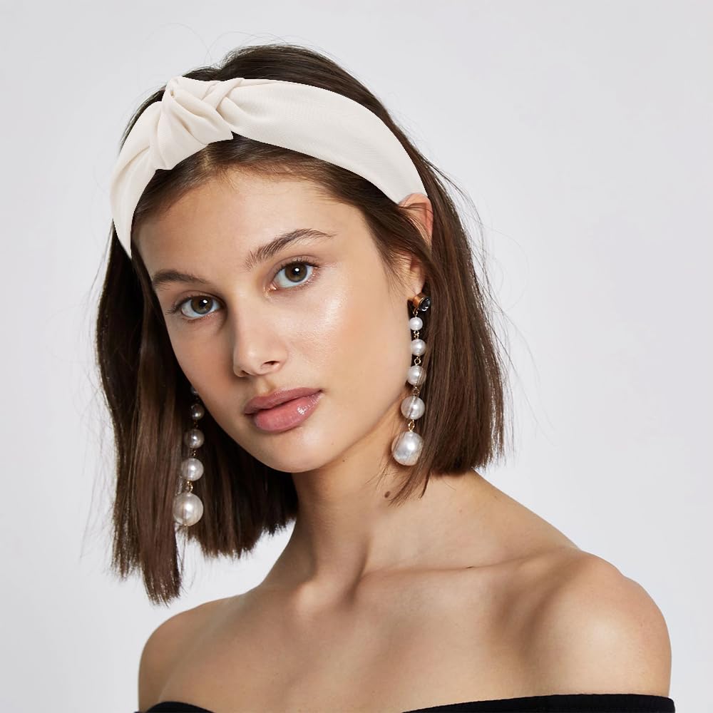 AHONEY headband on model showing scale and fit for different heads