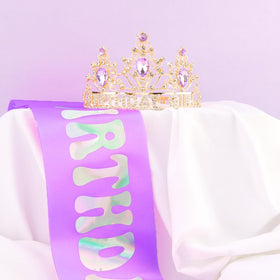 AHONEY crown beside ruler size comparison showing dimensions and scale