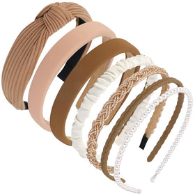 AHONEY headbands next to a hand illustrating size and adjustable fit