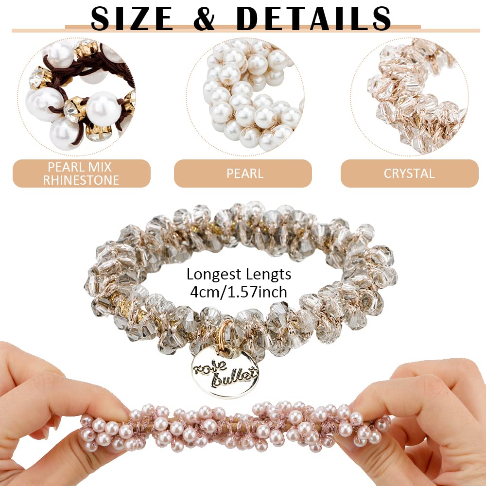AHONEY hair tie stretched to show elasticity and secure hold on different hair types