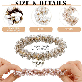 AHONEY hair tie stretched to show elasticity and secure hold on different hair types