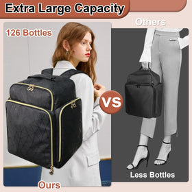 ahzske backpack on shoulders demonstrates comfortable hands-free carry