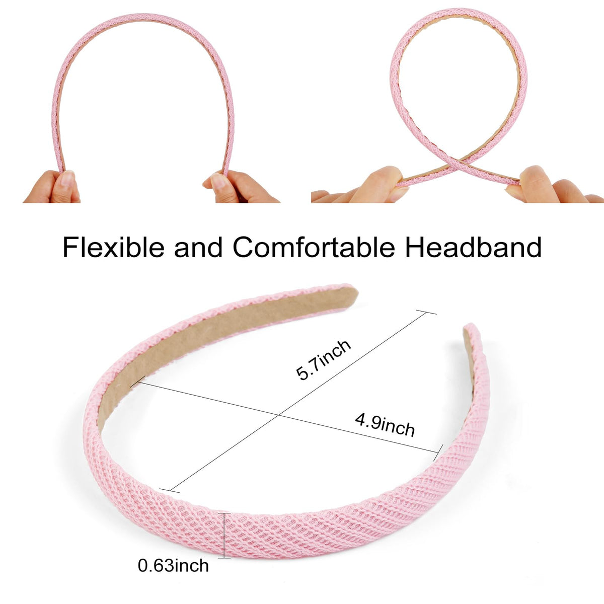 AIBFRID model wearing headband showing secure hold and casual style benefit