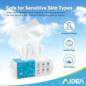 AIDEA single dry towel close-up highlighting softness and large size