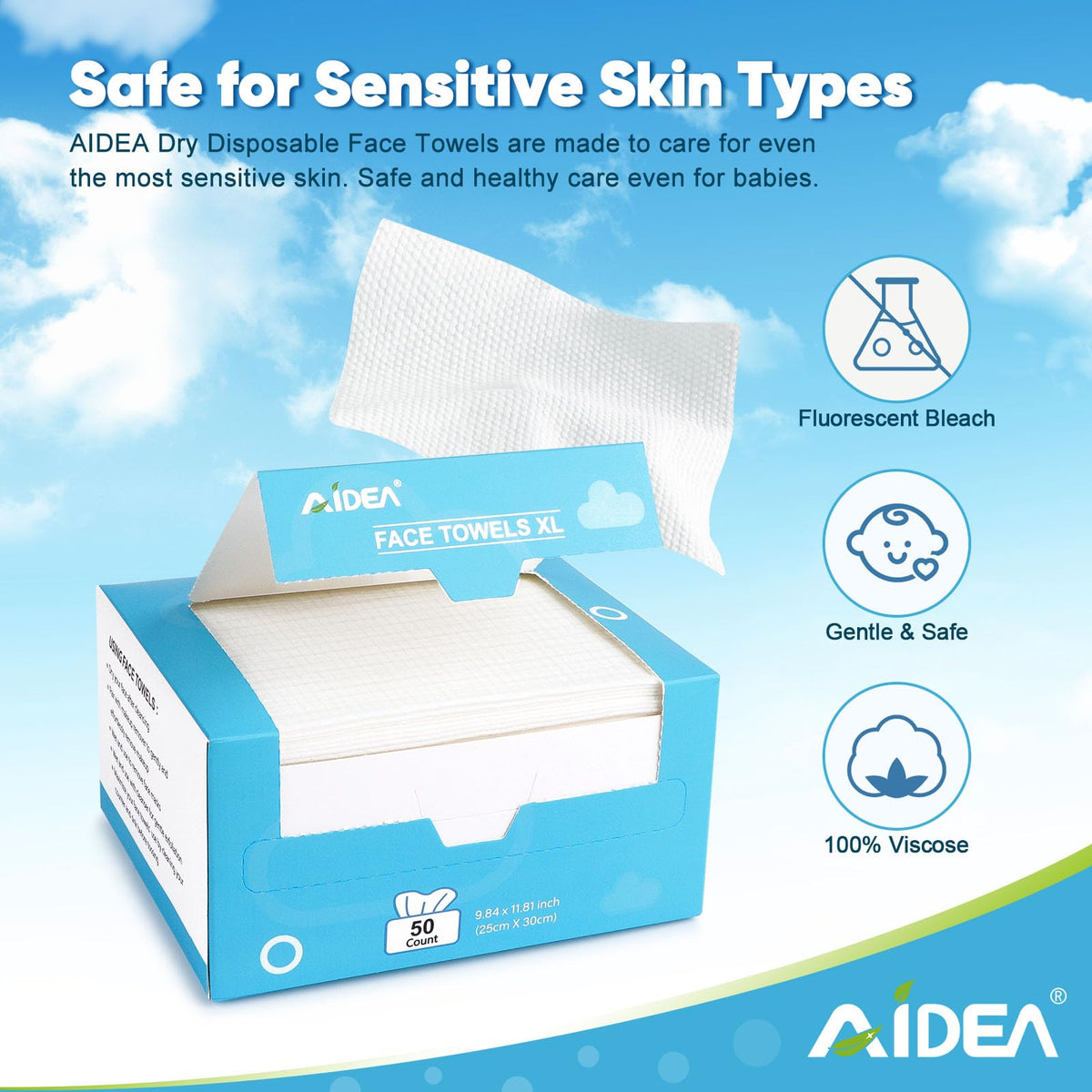 AIDEA close fabric texture highlighting soft fibers and gentle touch