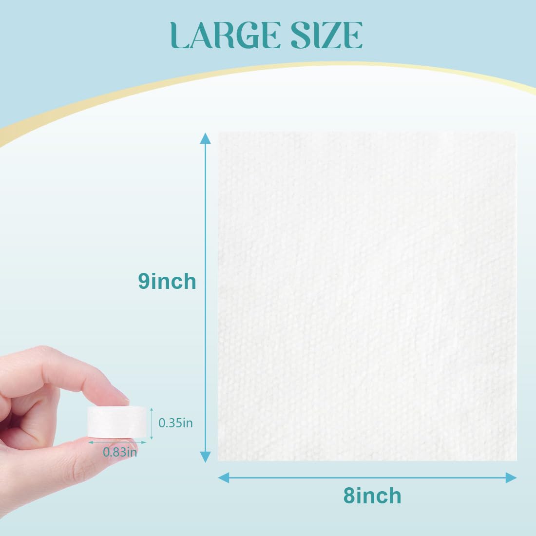 AIDEA coin-size compressed towel close-up, ultra-portable convenience