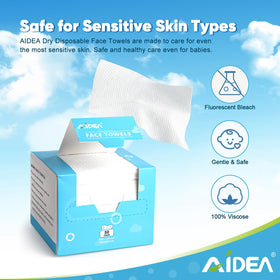 AIDEA fabric close-up displaying soft texture and absorbency for gentle cleansing
