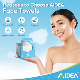 AIDEA dry towel blotting a spill highlighting lint-free cleanup and absorbency