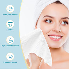 AIDEA expanded towel laid flat, generous 8x9 inch cleaning surface