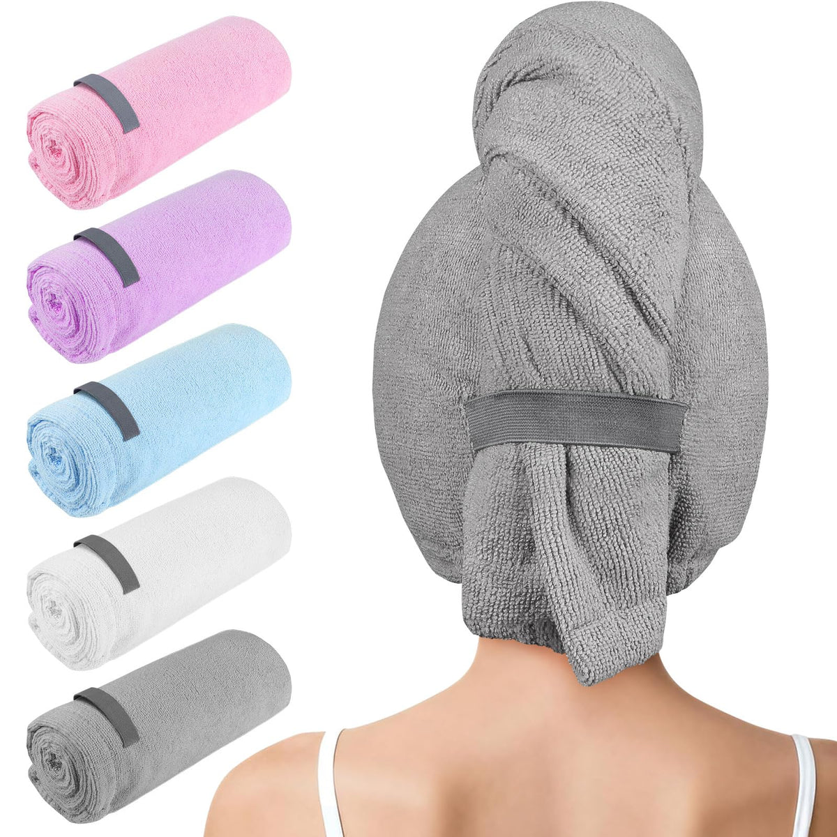 AIDEA front view of 5-pack towels showing coverage and value