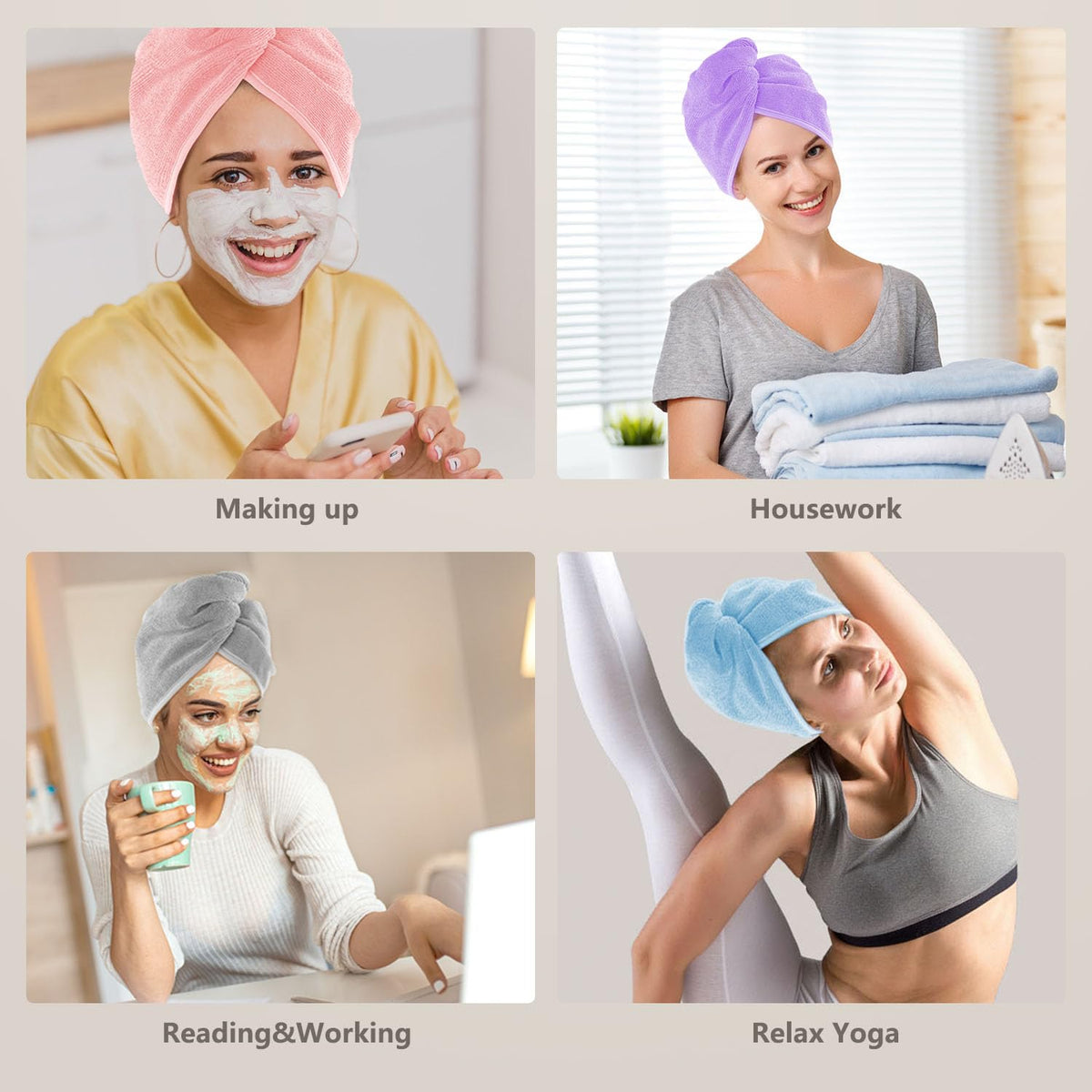 AIDEA towels stacked on bathroom counter showing travel-ready convenience