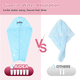 AIDEA wrap worn side profile demonstrating full hair coverage and comfort