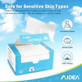 AIDEA towel spread flat with ruler showing large size and coverage