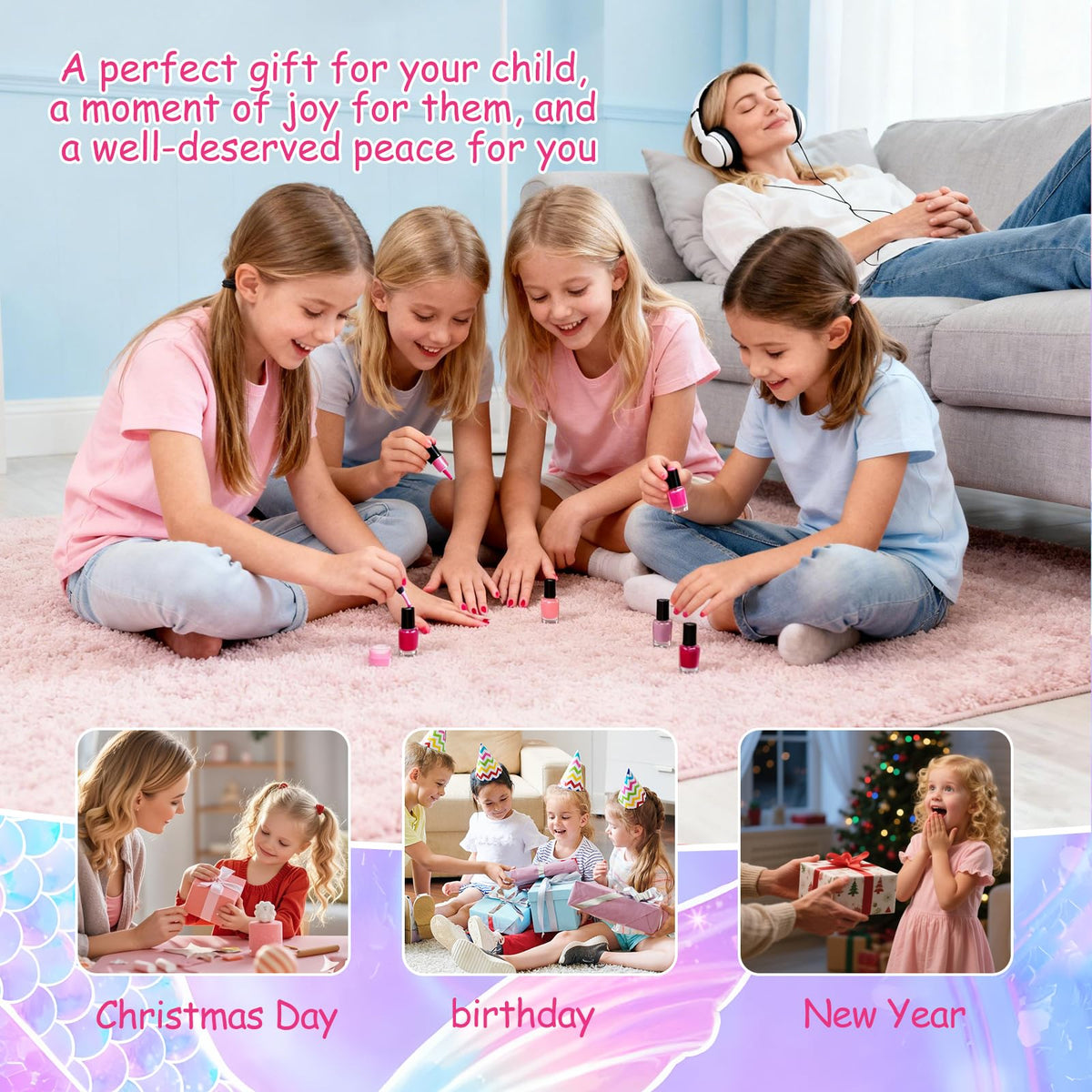Child using Aieenjor small brush for easy self-application and control