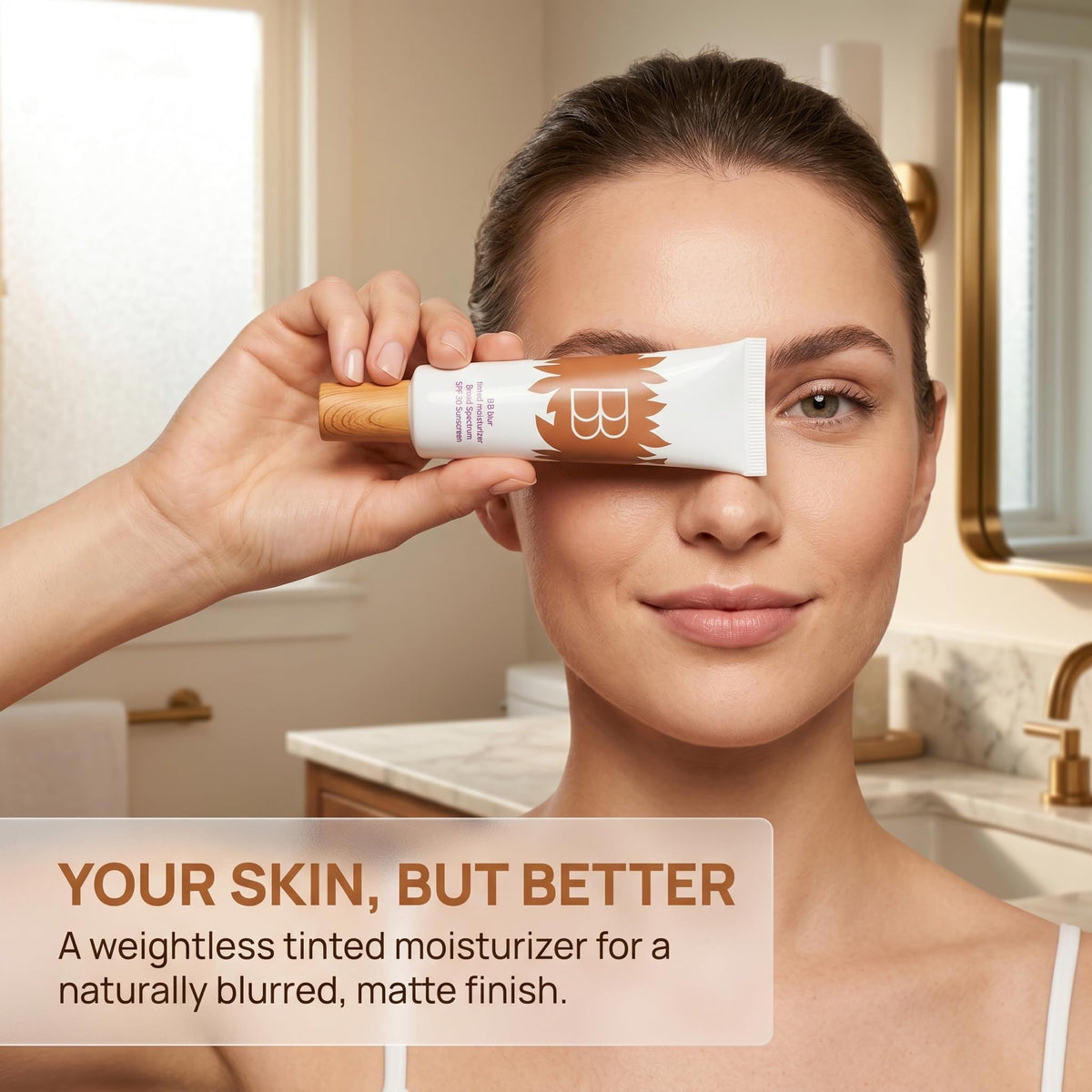 Aigomc lifestyle morning routine vanity portraying quick application and polished look