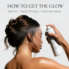 AIIR before and after on straight hair showing added reflectivity