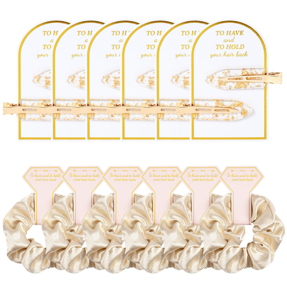 Aileam front packaging showing scrunchies and cards, gift-ready presentation benefit