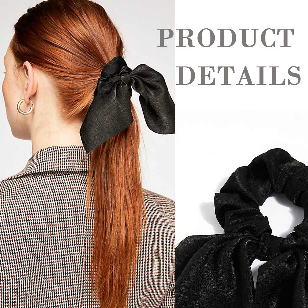 Aileam scrunchie in ponytail demonstrating secure hold and stylish bow