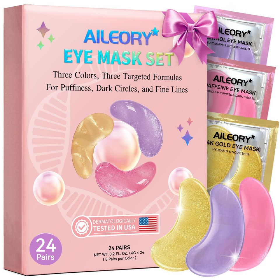 AILEORY front packaging showing 24 pairs and product benefit: travel-ready refresh
