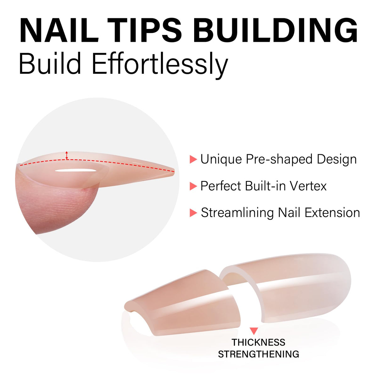 AILLSA scale comparison on a finger to show length and natural almond shape for realistic wear