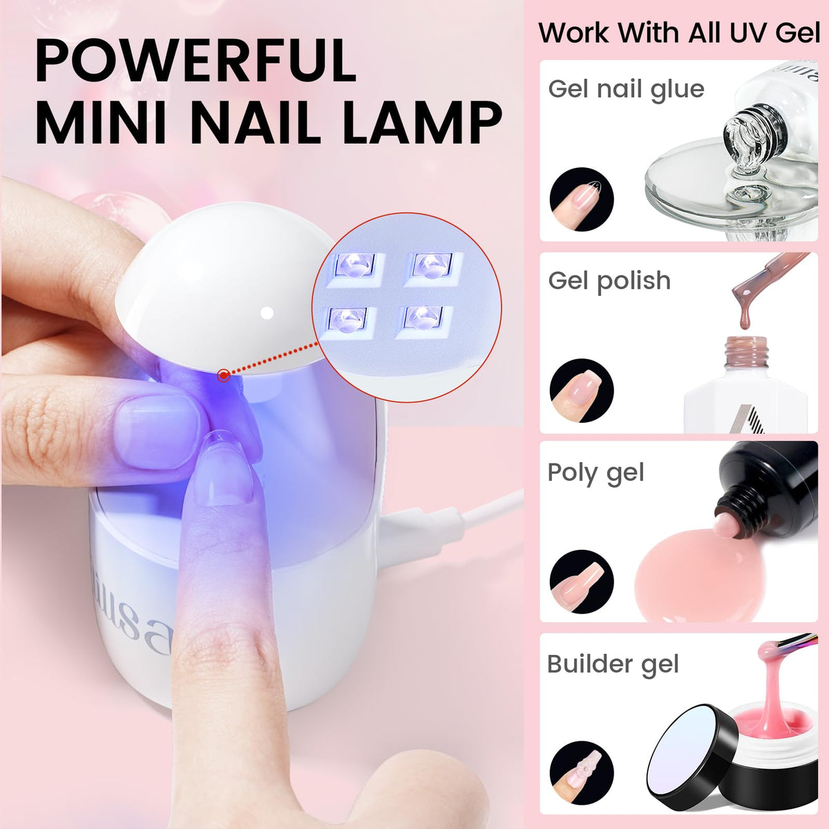 AILLSA included tools: file and cuticle pusher for proper nail prep