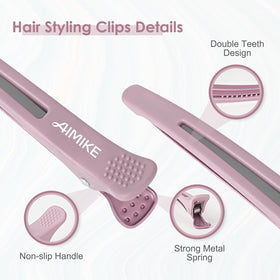 AIMIKE clips securing thick wet hair showing strong hold benefit