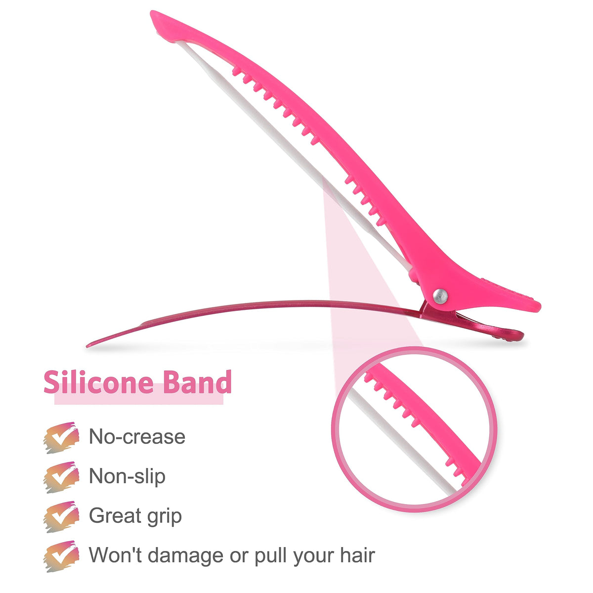 AIMIKE tiny teeth detail securing hair for tangle-free styling