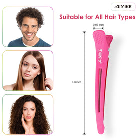 AIMIKE in a salon setting being used to section hair for blow-dry efficiency